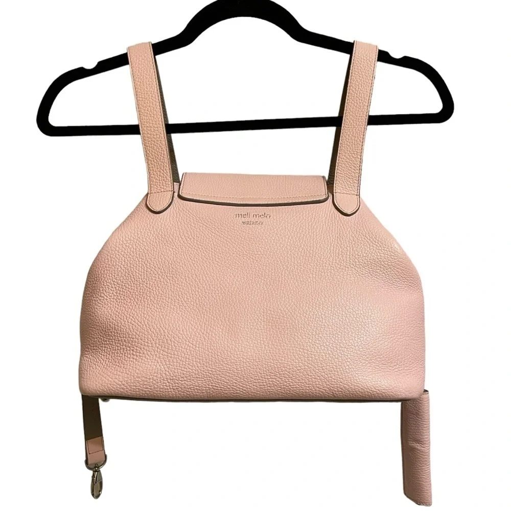 Meli Melo Dusty Pink Medium Thela Bag With Shoulder Strap